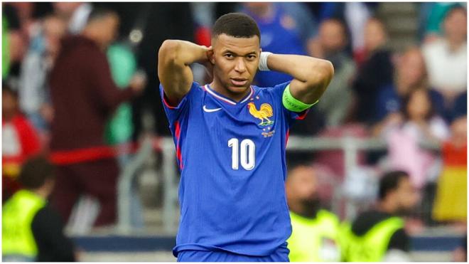 Kylian Mbappé en el partido frente a Alemania. (Foto: EFE)