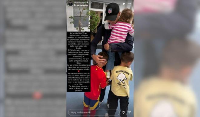 La defensa de Alice Campello a Álvaro Morata (Foto: Instagram)
