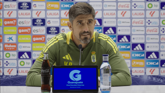 Paunovic, en rueda de prensa del Real Oviedo.