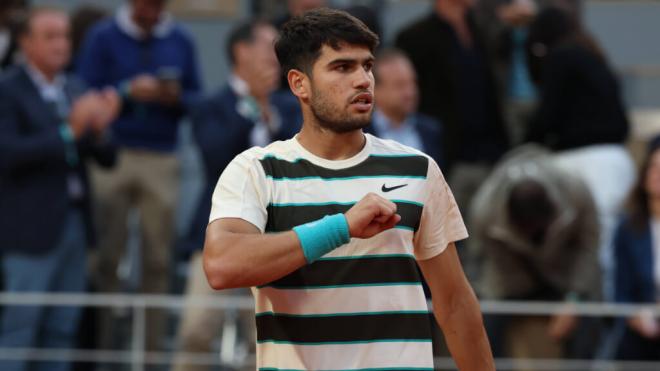 Carlos Alcaraz tras ganar la final de Roland Garros (Cordon Press)
