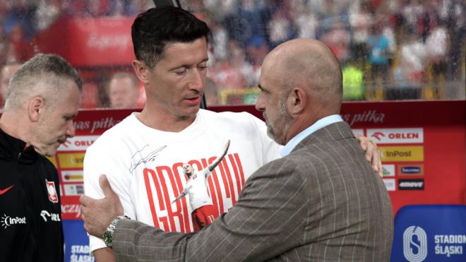 Robert Lewandowski y Michal Probierz (Fuente: Cordon Press)