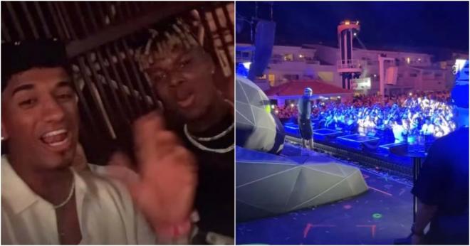 Nico Williams y Adu Ares, de fiesta en Ibiza.