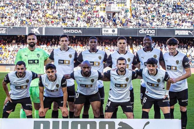 Once titular del Valencia CF ante el Sevilla FC (Foto: Kiko Hurtado).