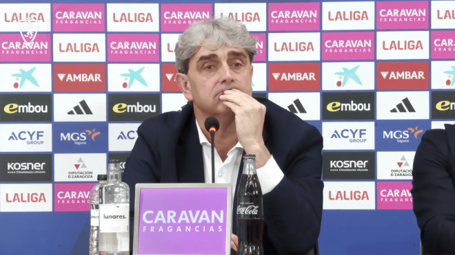 Txema Indias, en su presentación con el Real Zaragoza.