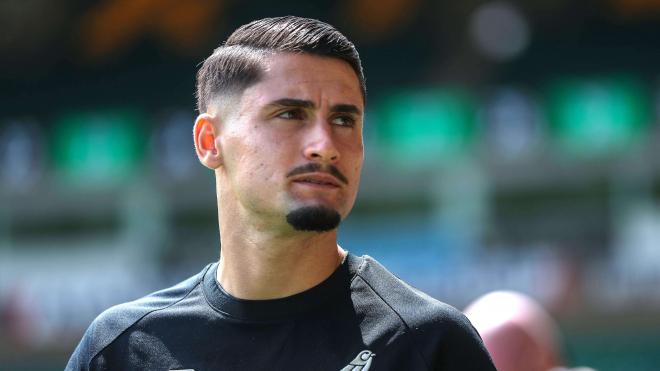 Borja Sainz, antes de un partido del Norwich City (Foto: CordonPress).