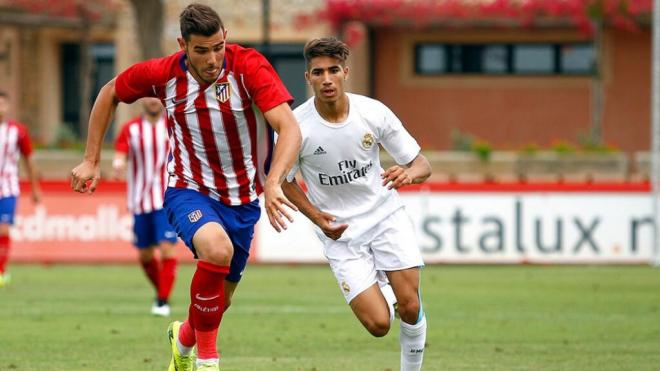 Theo Hernández, durante su paso por el filial del Atlético de Madrid (foto: Atlético de Madrid).
