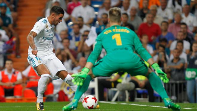 La afición colchonera no perdona a Theo Hernández su paso por el Real Madrid (foto: Cordon Press)