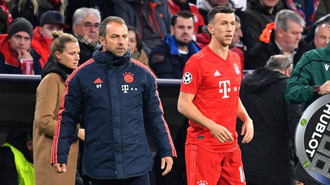 Hansi Flick e Ivan Perisic coincidieron en el Bayern Múnich (foto: Cordon Press).