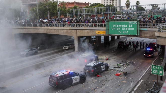 Protestas en Estados Unidos contra la Administración Trump (Foto: X)