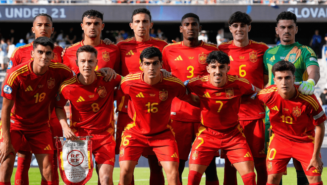 Once de España sub 21 ante Eslovaquia (Foto: RFEF).