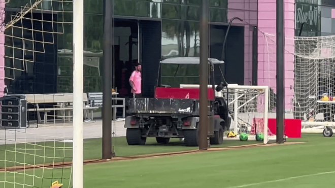 Leo Messi en el entrenamiento del Inter de Miami (Redes Sociales)