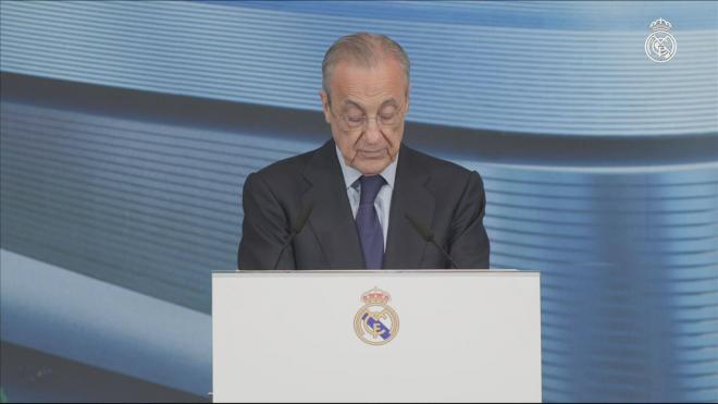 Florentino Pérez agradeció a Trent Alexander-Arnold su llegada al Real Madrid (captura: RMTV).