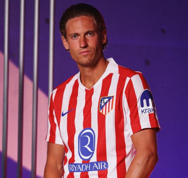 Marcos Llorente, con la nueva equipación (Atlético de Madrid)