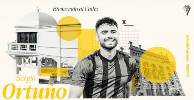 Sergio Ortuño. (Foto: Cádiz CF)