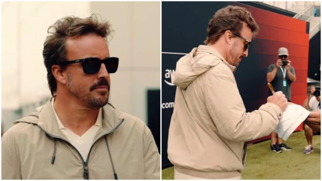 Fernando Alonso, con su nuevo look en el GP de Canadá (Aston Martin instagram).