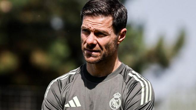 Xabi Alonso en un entrenamiento del Real Madrid (Redes Sociales)