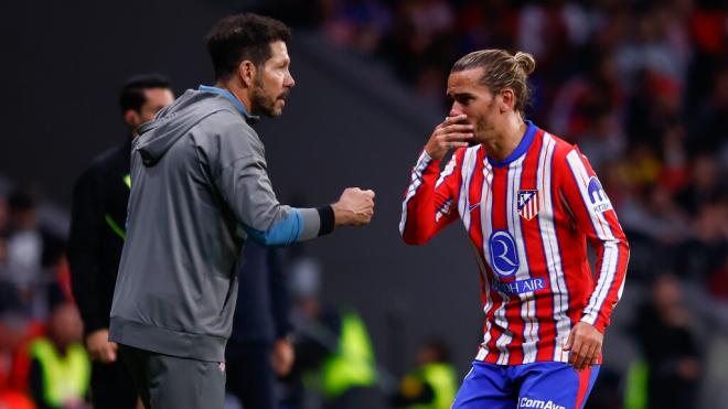 Simeone y Griezmann en un partido de la Copa del Rey (Europa Press)