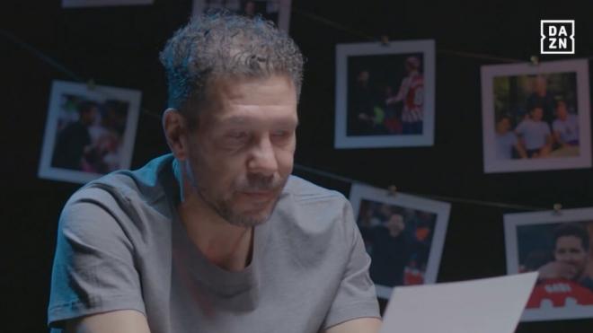 Simeone llora hablando sobre su nieto (DAZN)