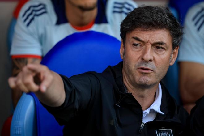 Santi Denia, en sala de prensa (Foto: EFE)