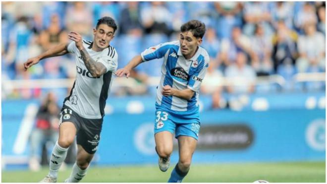 Rafael Obrador, en un partido con el Deportivo de La Coruña. (Foto: Dépor)