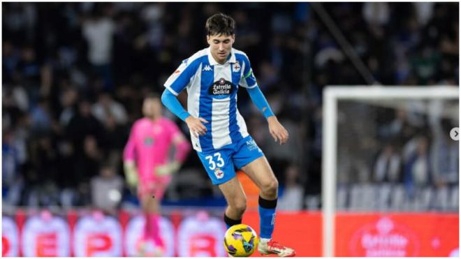 Rafael Obrador, jugador del Deportivo de la Coruña. (Foto: @rafaobrador)