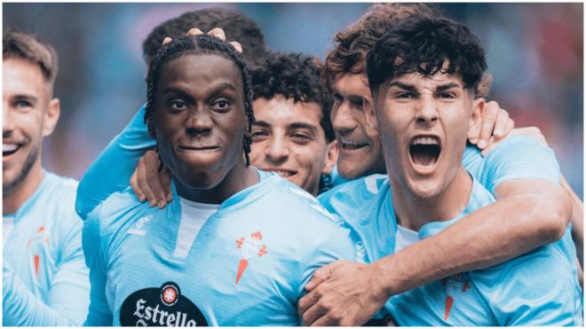 Ilaix Moriba y Óscar Mingueza (Foto: RC Celta).