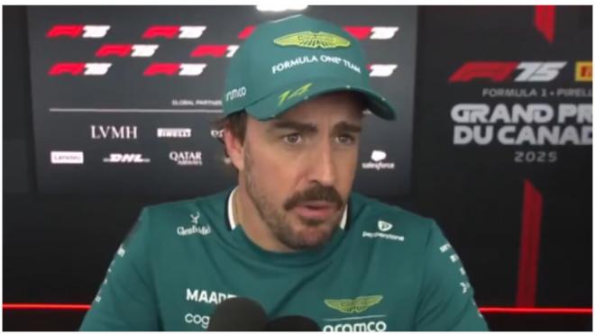 Fernando Alonso, en el GP de Canadá. (Foto: @DAZN_ES)