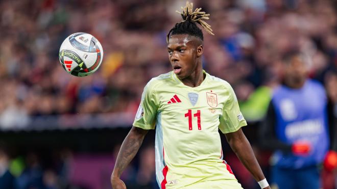 Nico Williams, en un partido con España (Foto: CordonPress).