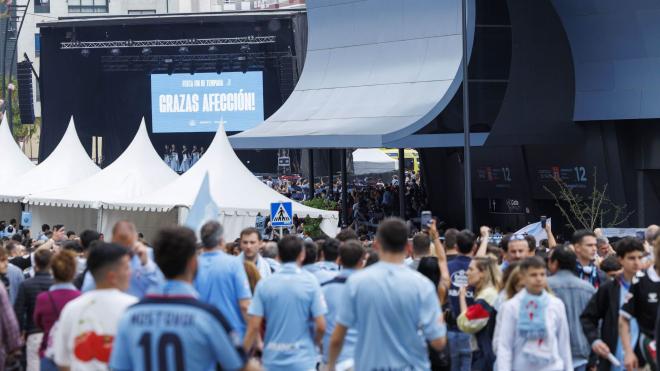 Aficionados del Celta en Balaídos ante el Rayo Vallecano, el día de los sucesos de la multa (Foto: LALIGA).