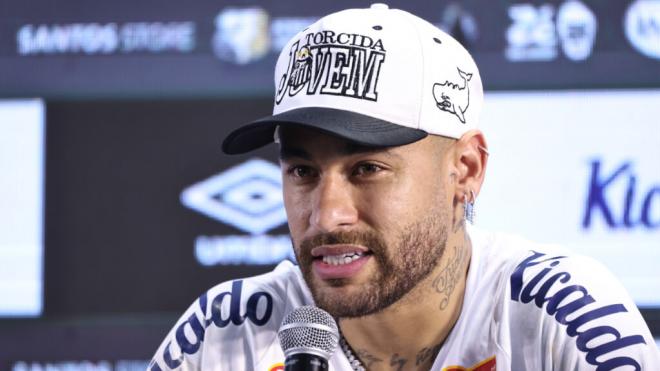 Neymar Júnior en su presentación con el Santos (Europa Press)