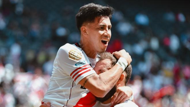 Maximiliano Meza celebra su gol en el River Plate-Urawa Red Diamons del Mundial de Clubes (River Pl