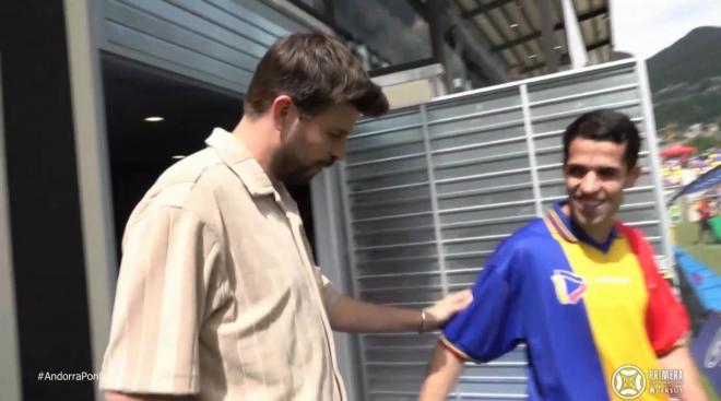 Gerard Piqué en el partido Andorra - Ponferradina (Primera RFEF)