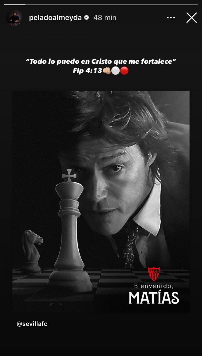 La imagen compartida por Almeyda.