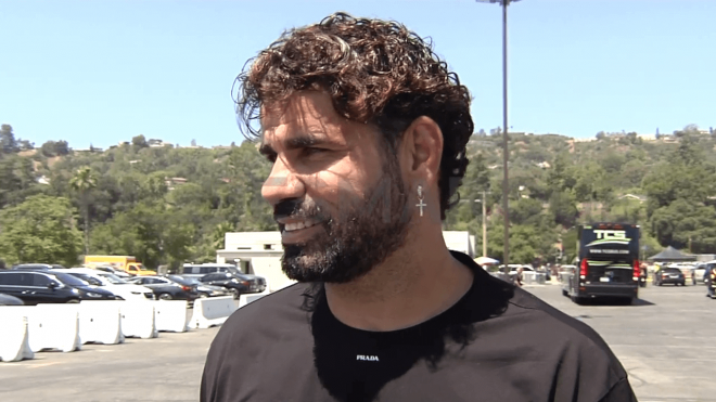 Diego Costa en la previa del PSG - Atlético (ElDesmarque)