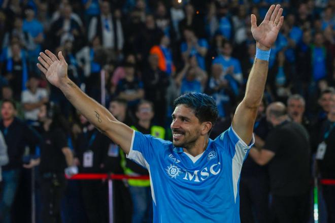 Gio Simeone celebra el Scudetto logrado por el Nápoles (Foto: Cordon Press).