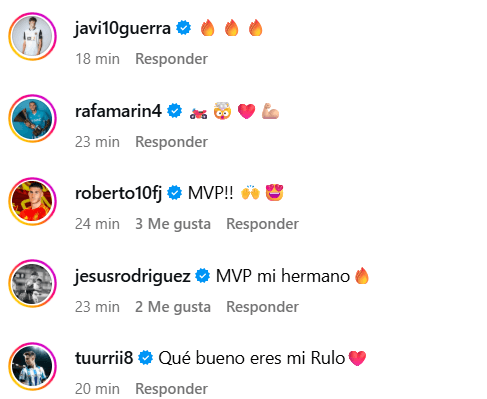 Felicitaciones a Raúl Moro tras su MVP ante Italia en El Europeo (Foto: Instagram).