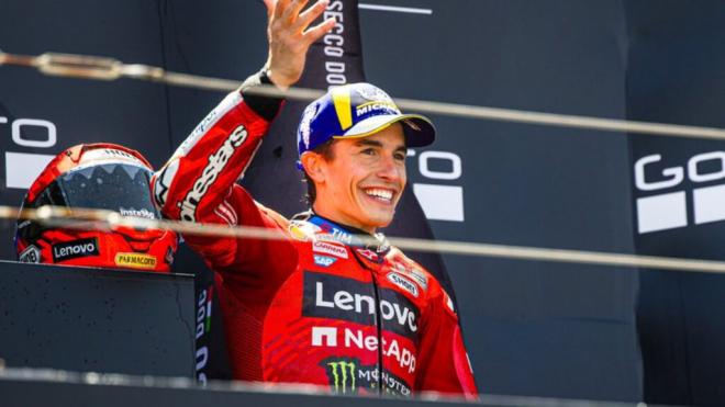 Marc Márquez, durante el Gran Premio de Aragón (Foto: Ducati).