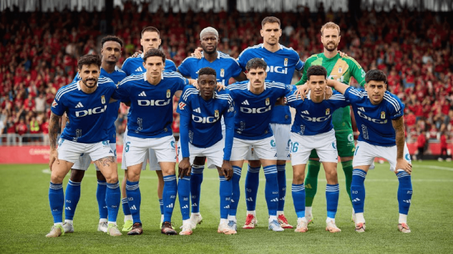 El once del Real Oviedo en la final ante el Mirandés (Foto: LaLiga).