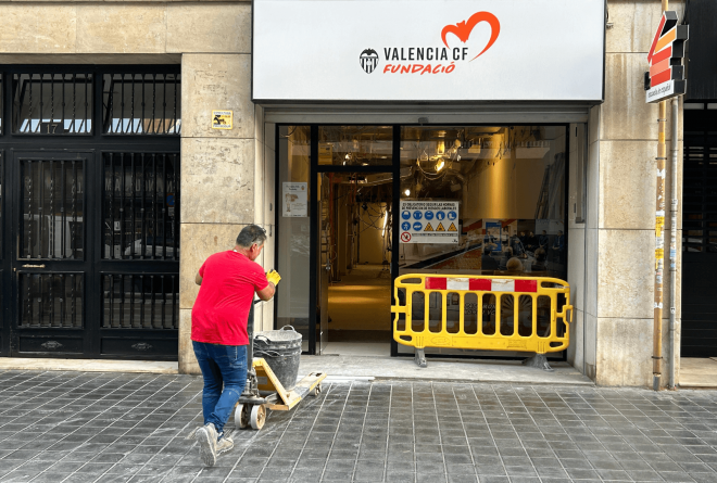 Obras espacio Nou Mestalla en la avenida Suecia