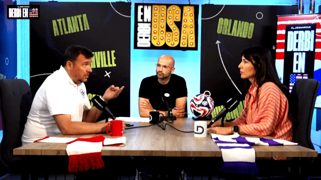 Rubén Uría e Irene Junquera en el 'Derbi en USA' (ElDesmarque)