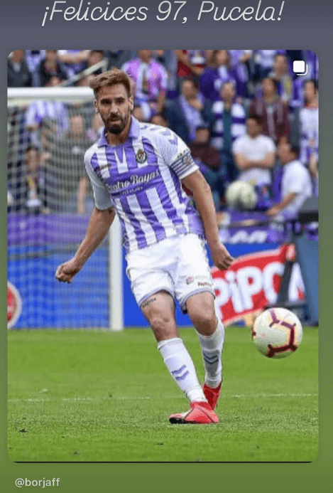 Borja Fernández felicita al Real Valladolid (Foto: Instagram).