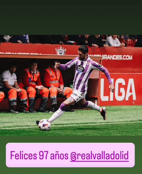 Escudero felicita al Real Valladolid (Foto: Instagram).