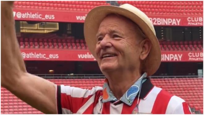 Bill Murray con la camiseta del Athletic de Bilbao. (Foto: @AthleticClub)
