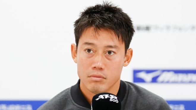 Kei Nishikori en una rueda de prensa (Cordon Press)