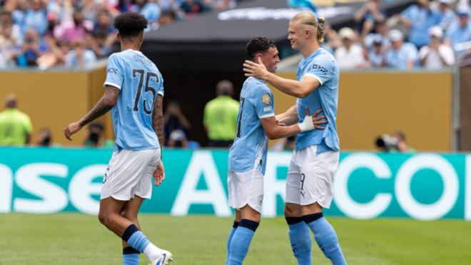 Jugadores del Manchester City en el Mundial de Clubes (Cordon Press)