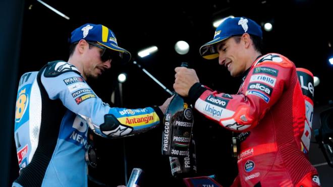 Álex y Marc Márquez, durante el Gran Premio de Aragón (Foto: MotoGP).