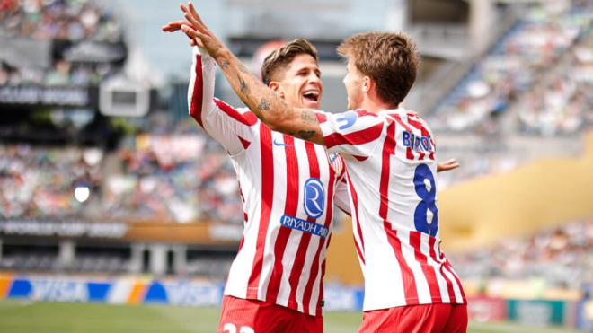Giuliano y Pablo Barrios celebran un gol en el Mundial de Clubes ('X' Atleti)