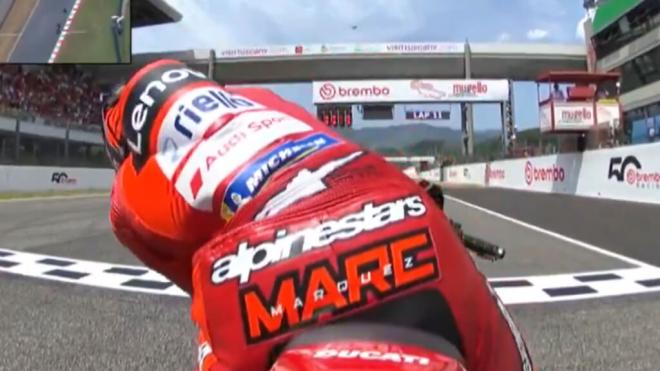 Marc Márquez, durante la salida de la 'sprint' del Gran Premio de Italia (Foto: MotoGP).