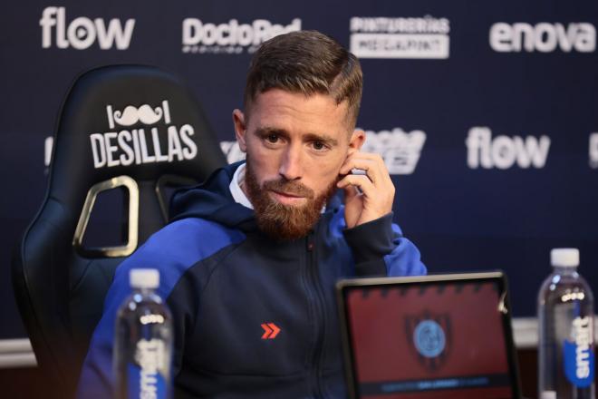 Iker Muniain, en rueda de prensa de despedida de San Lorenzo (Foto: EFE).