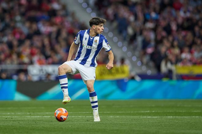 Jon Martín, durante un partido con la Real Sociedad (Foto: Cordon Press).